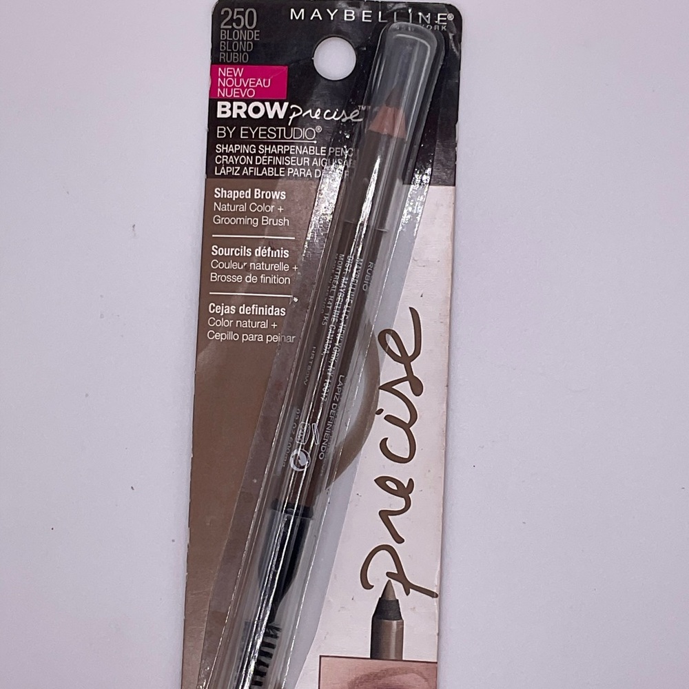 Maybelline Brow Precise Shaping Pencil 250 Blonde Eyestudio Sharpenable .02 Oz
